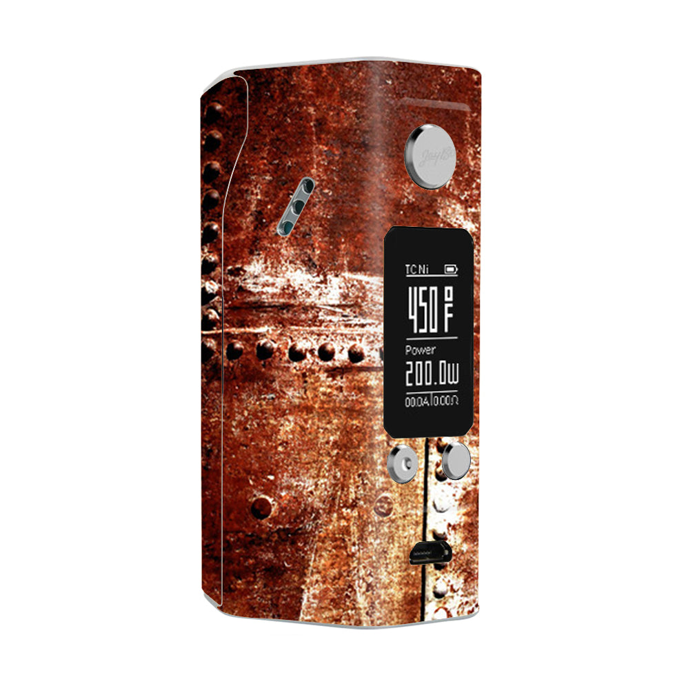  Rusted Metal Panels Rivets Rust Wismec Reuleaux RX200S Skin