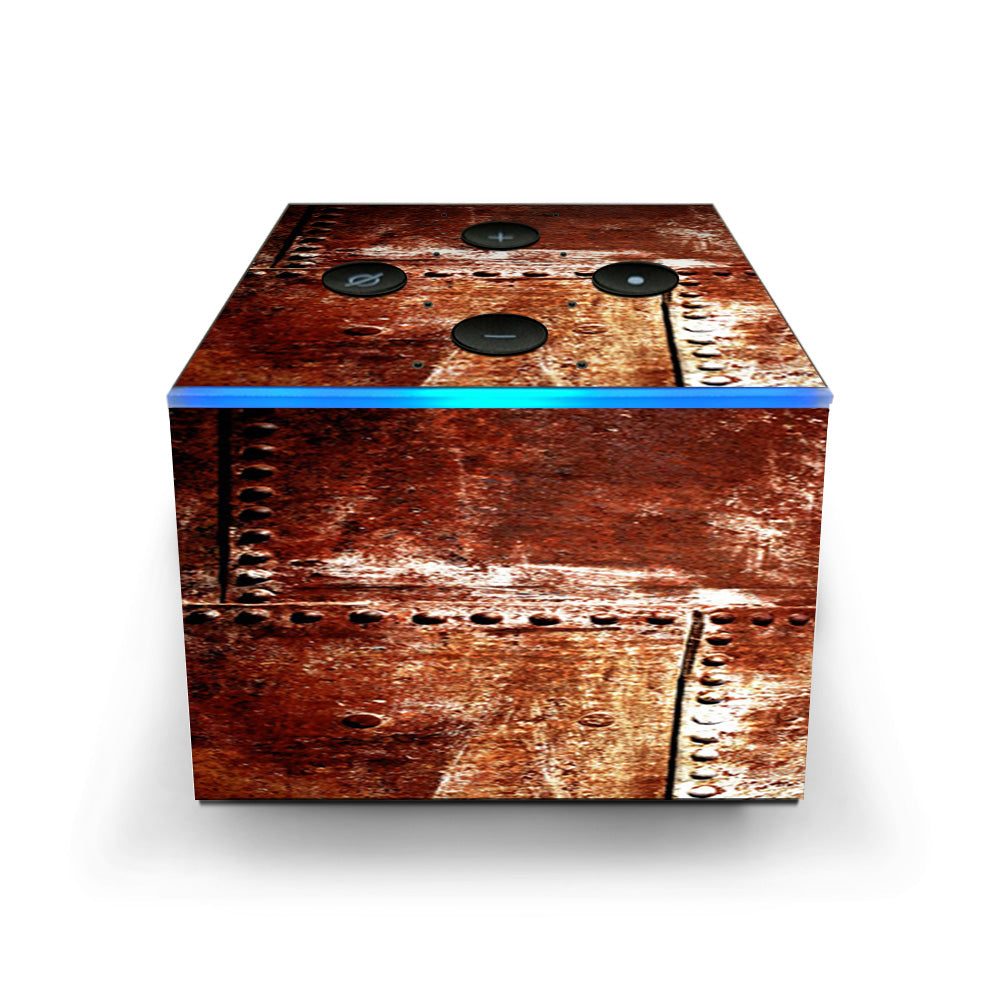  Rusted Metal Panels Rivets Rust Amazon Fire TV Cube Skin