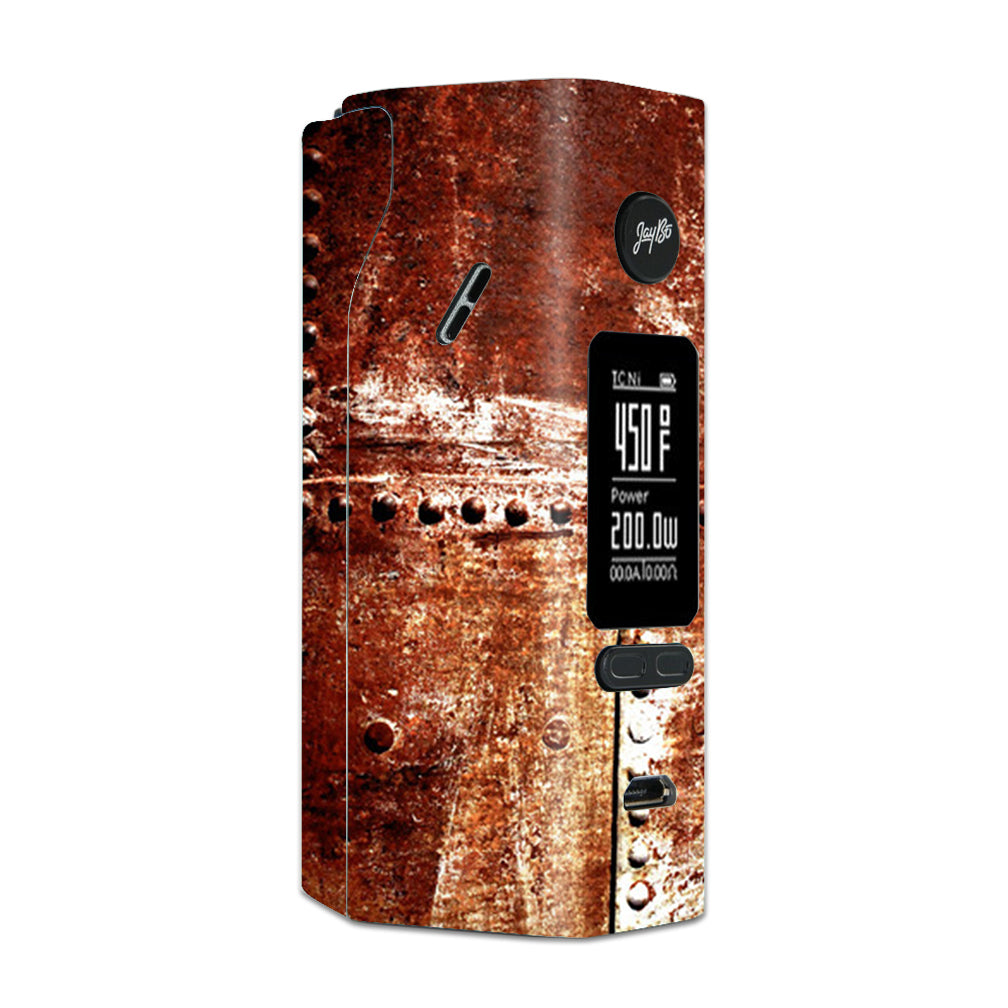  Rusted Metal Panels Rivets Rust Wismec Reuleaux RX 2/3 combo kit Skin