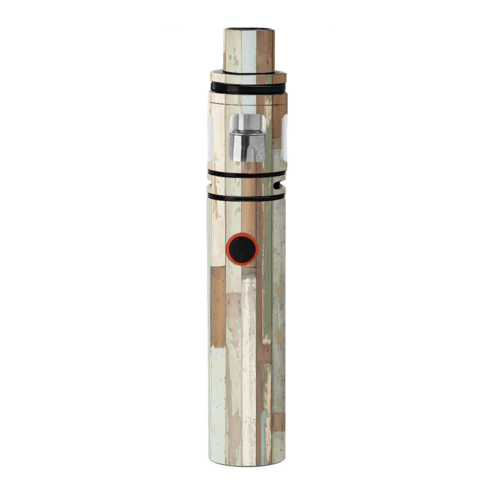  Beach Wood Panels Teal White Wash Smok Stick V8 Skin