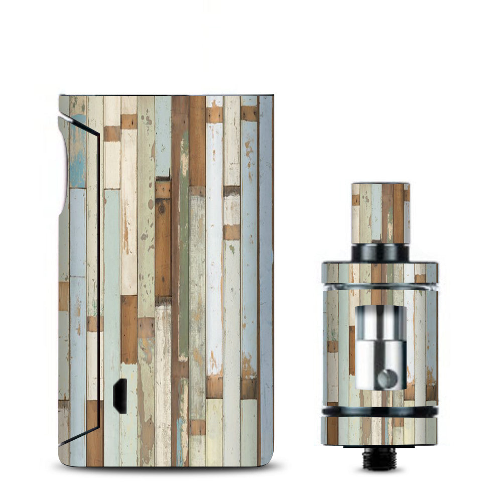  Beach Wood Panels Teal White Wash Vaporesso Drizzle Fit Skin