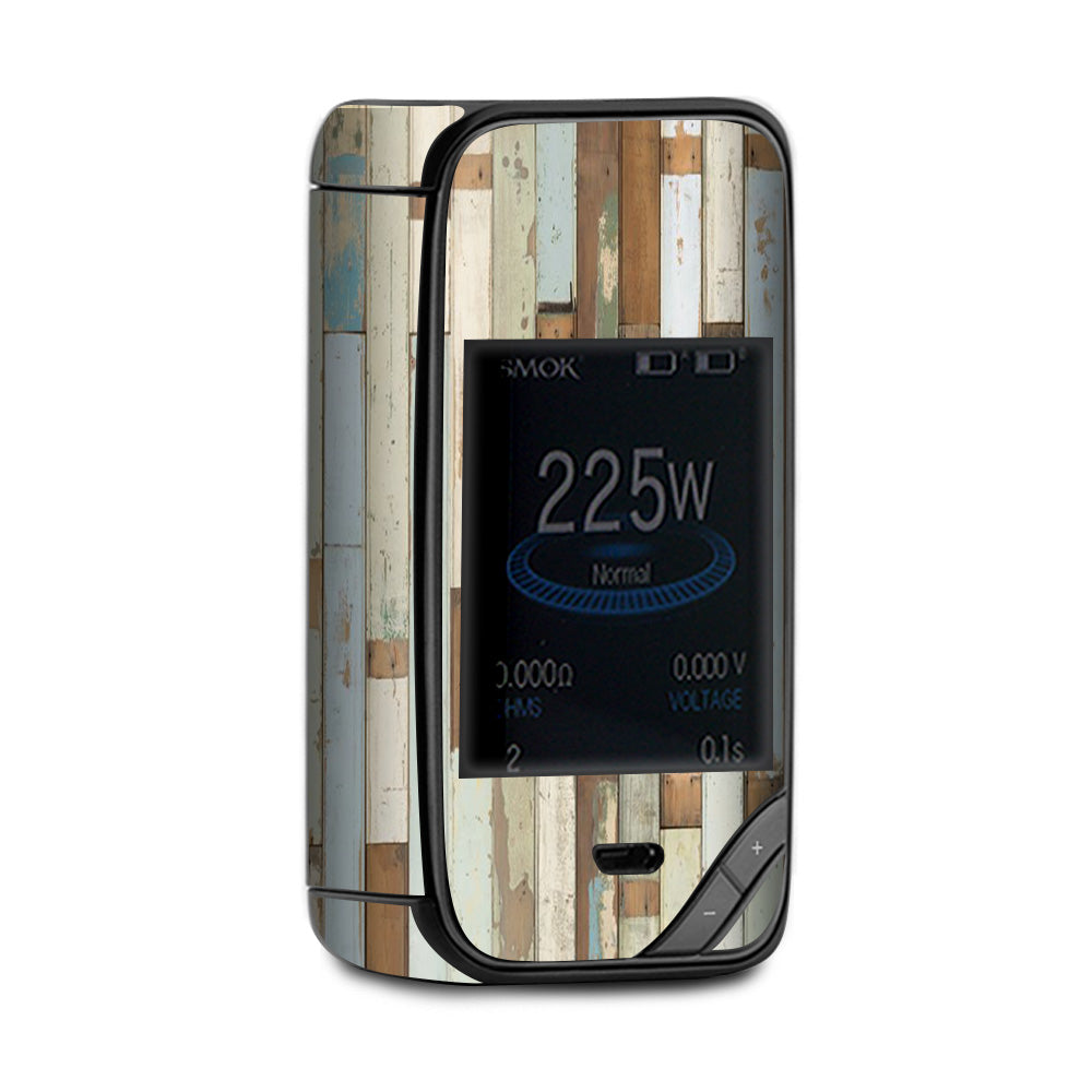  Beach Wood Panels Teal White Wash X-Priv Smok Skin