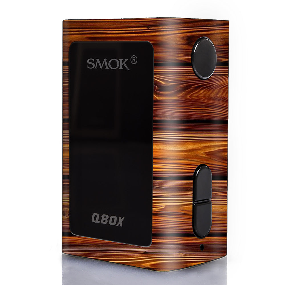  Red Deep Mahogany Wood Pattern Smok Q-Box Skin