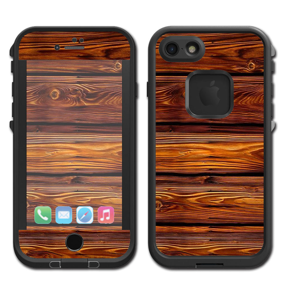  Red Deep Mahogany Wood Pattern Lifeproof Fre iPhone 7 or iPhone 8 Skin