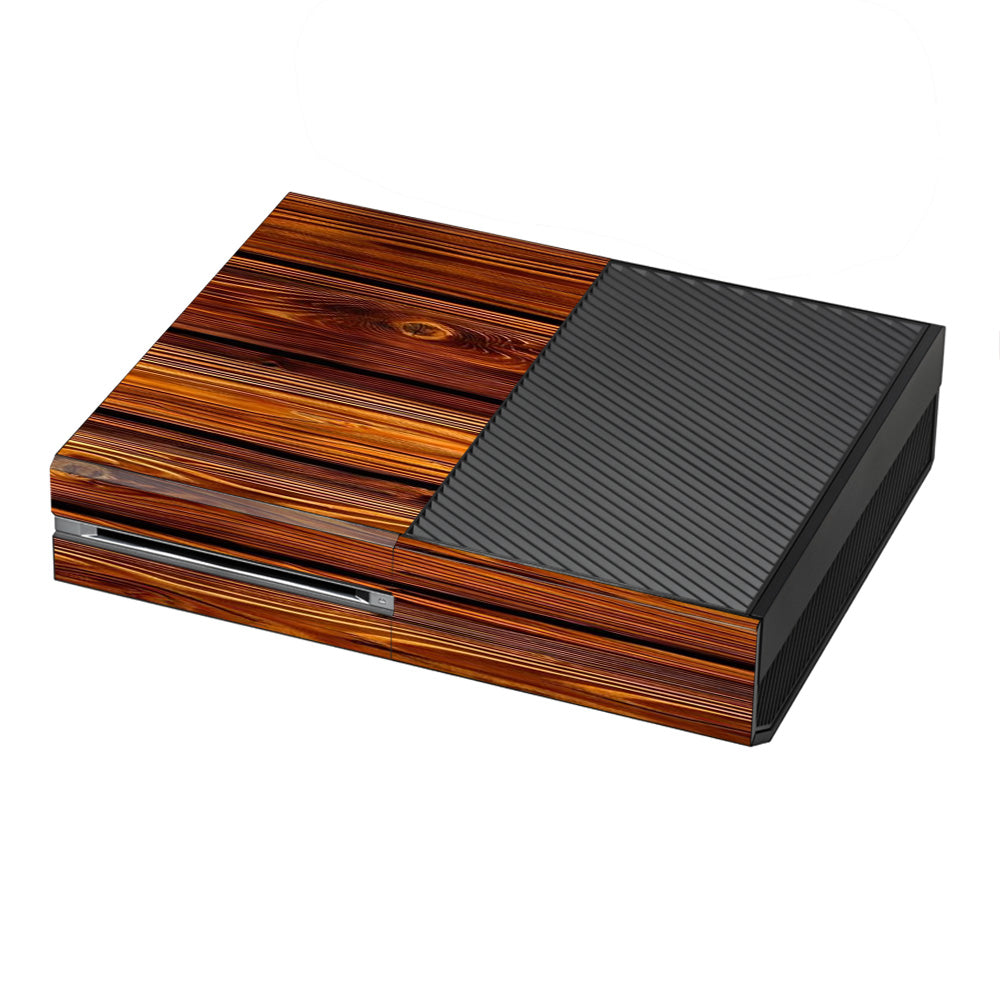  Red Deep Mahogany Wood Pattern Microsoft Xbox One Skin