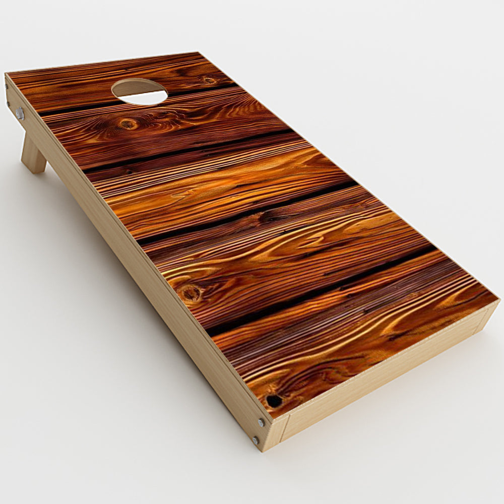  Red Deep Mahogany Wood Pattern Cornhole Game Boards  Skin