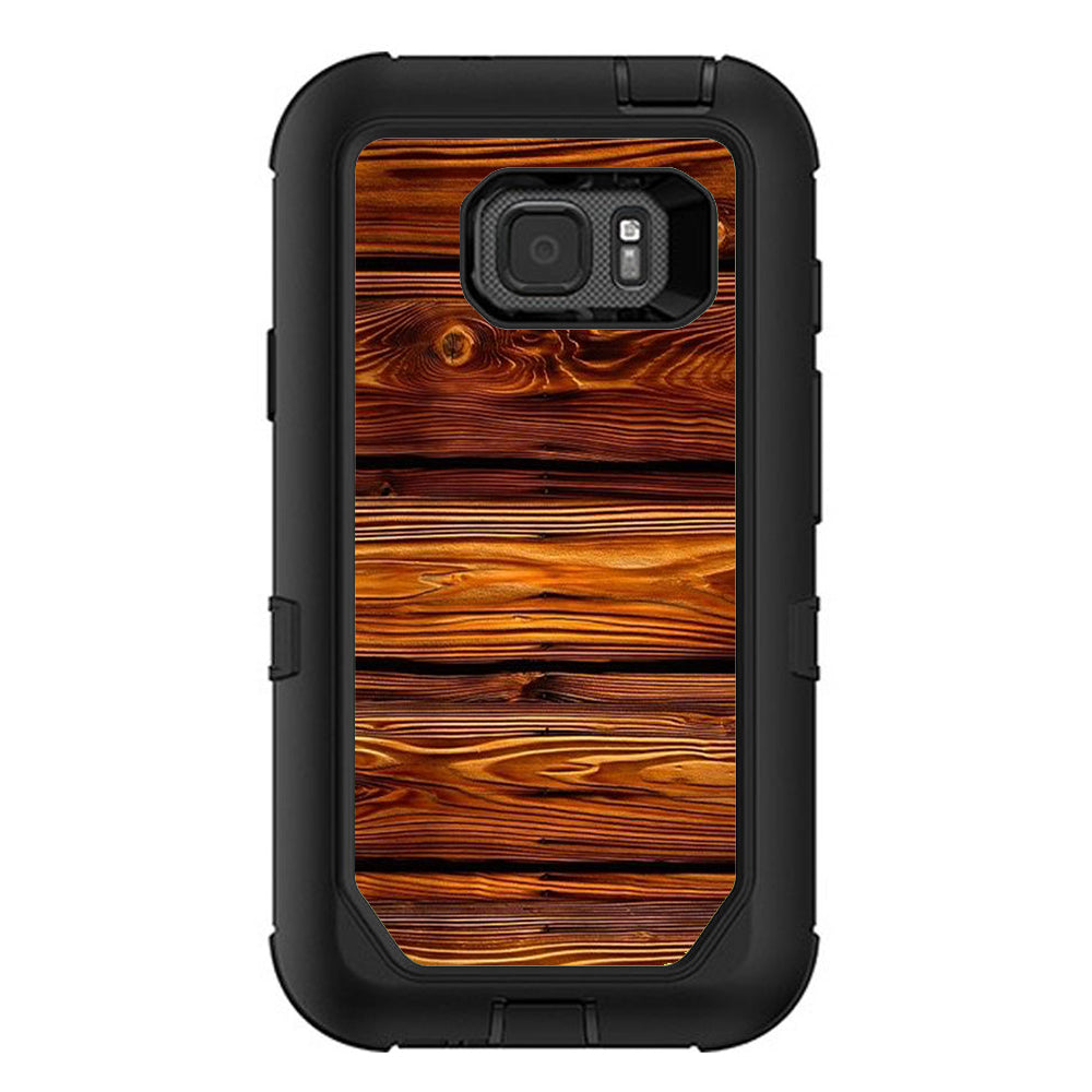  Red Deep Mahogany Wood Pattern Otterbox Defender Samsung Galaxy S7 Active Skin