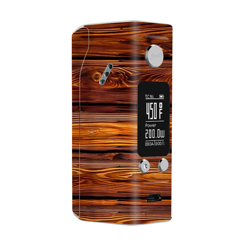  Red Deep Mahogany Wood Pattern Wismec Reuleaux RX200S Skin