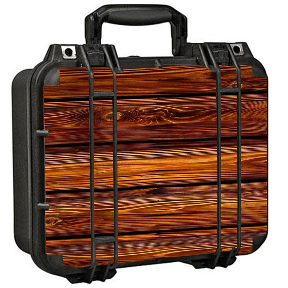  Red Deep Mahogany Wood Pattern Pelican Case 1400 Skin