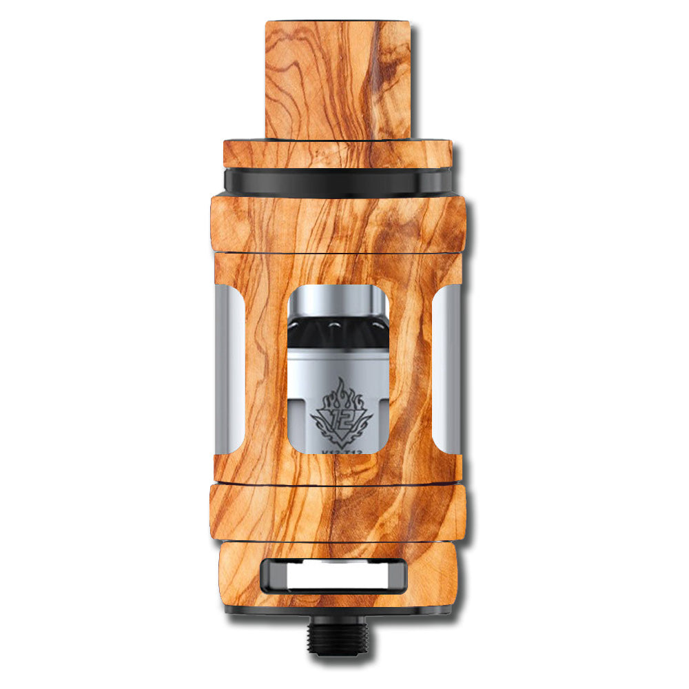  Marble Wood Design Cherry Mahogany Smok TFV12 Tank Skin