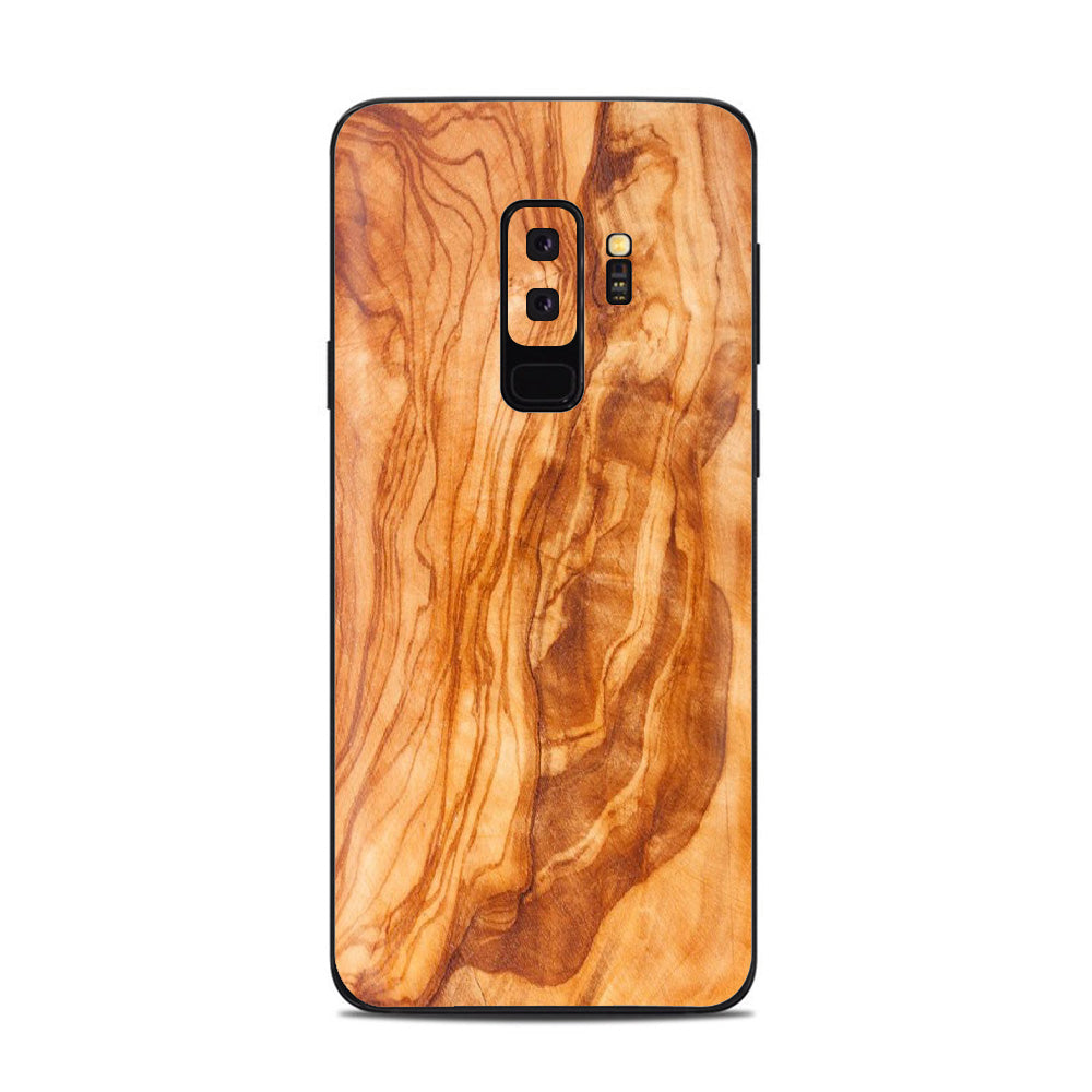  Marble Wood Design Cherry Mahogany Samsung Galaxy S9 Plus Skin