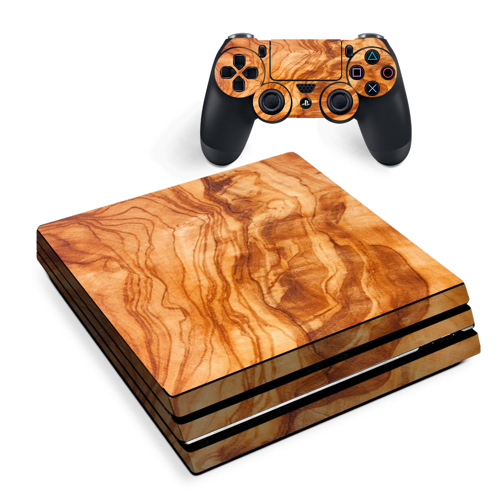 Marble Wood Design Cherry Mahogany Sony PS4 Pro Skin