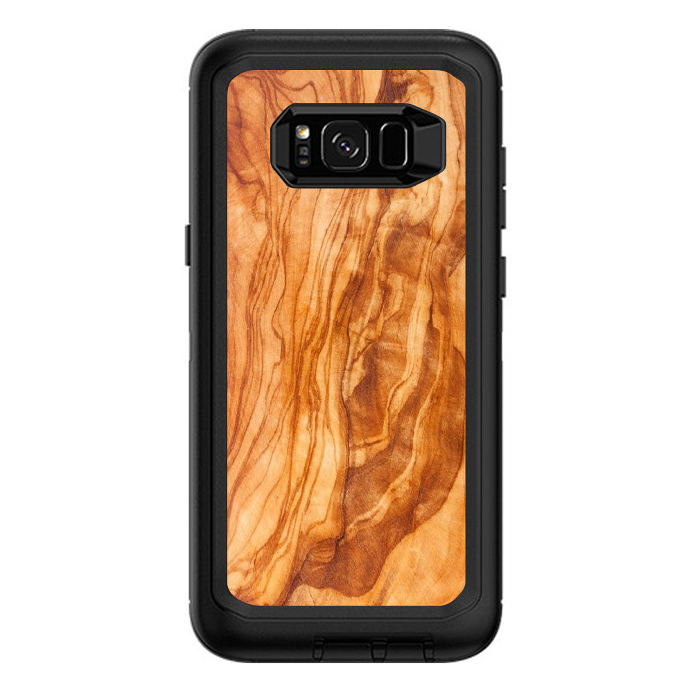  Marble Wood Design Cherry Mahogany Otterbox Defender Samsung Galaxy S8 Plus Skin