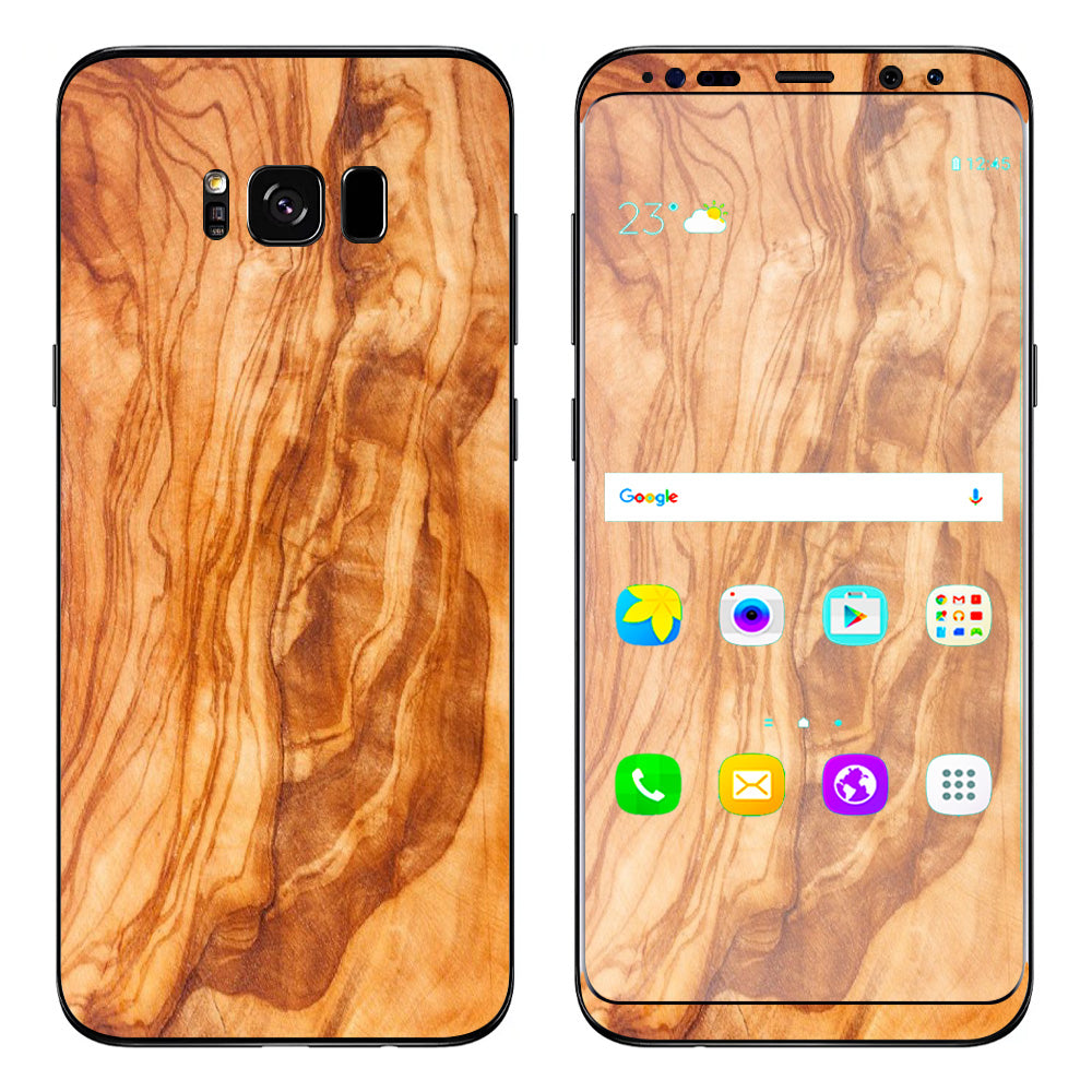  Marble Wood Design Cherry Mahogany Samsung Galaxy S8 Plus Skin