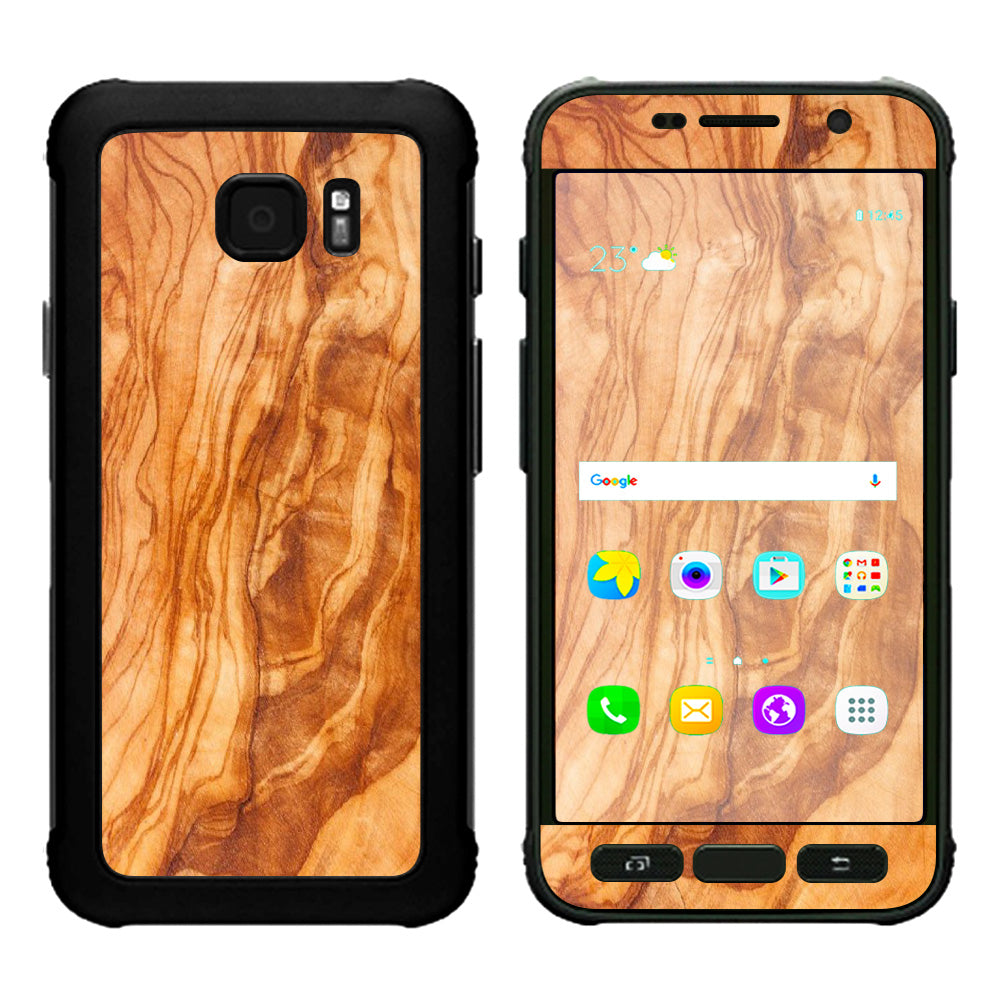  Marble Wood Design Cherry Mahogany Samsung Galaxy S7 Active Skin