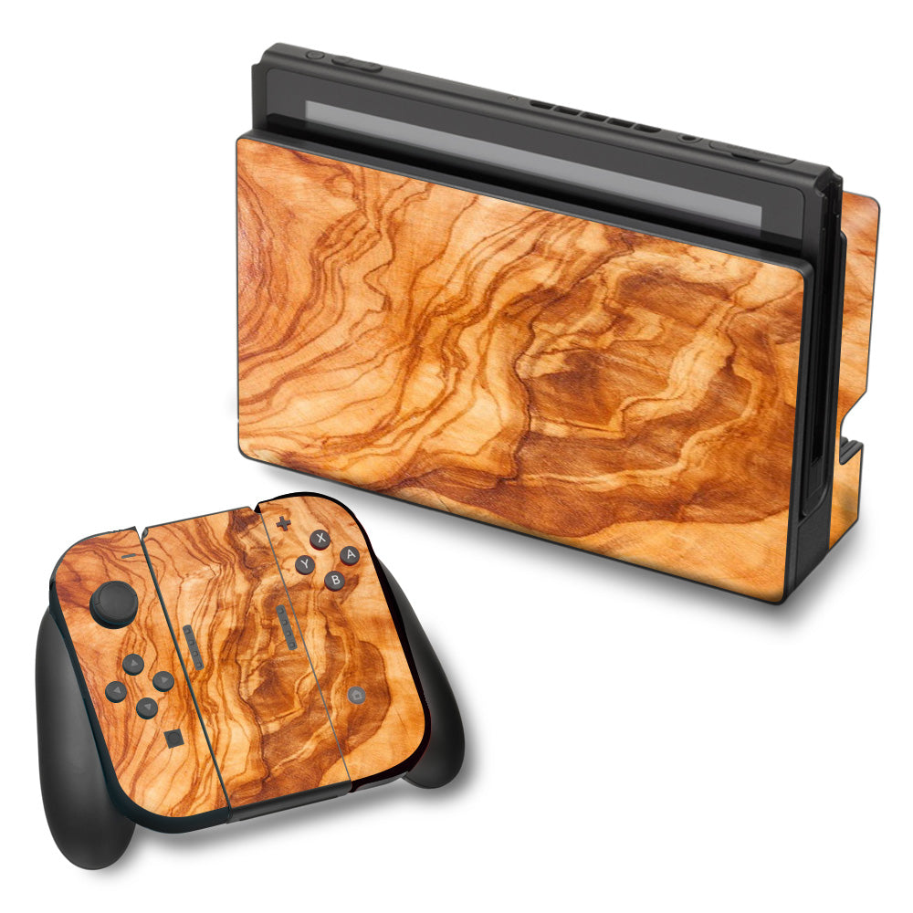  Marble Wood Design Cherry Mahogany Nintendo Switch Skin