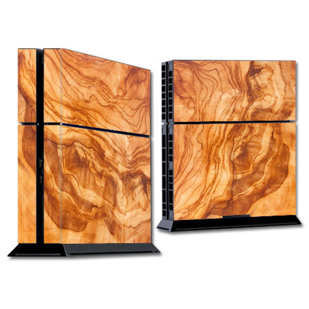  Marble Wood Design Cherry Mahogany Sony Playstation PS4 Skin