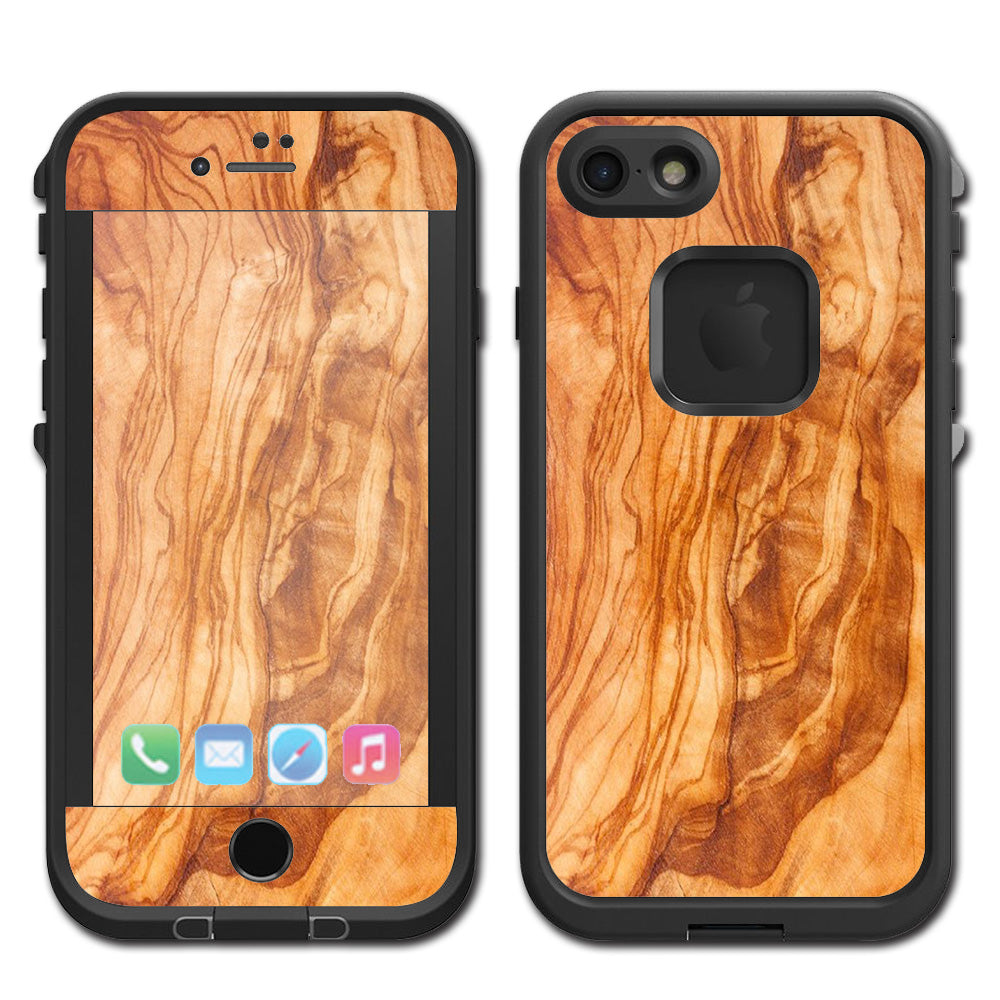  Marble Wood Design Cherry Mahogany Lifeproof Fre iPhone 7 or iPhone 8 Skin