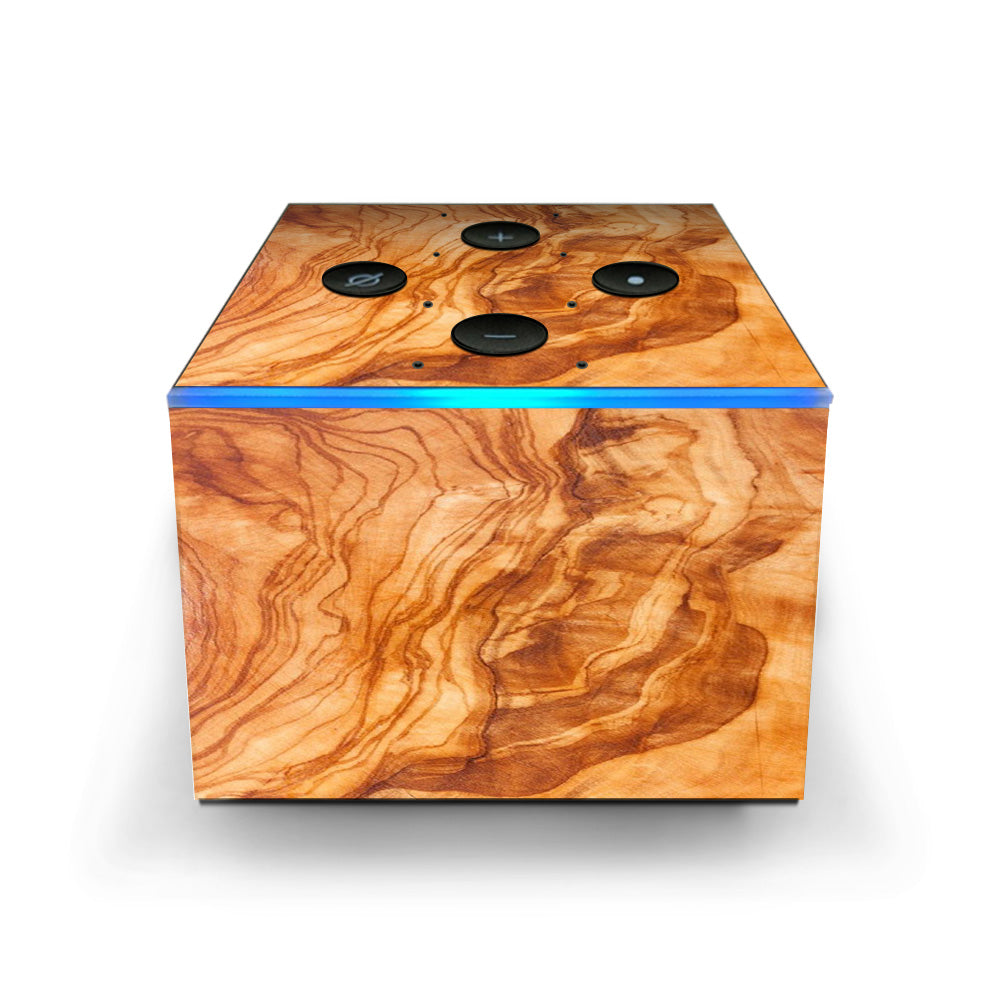  Marble Wood Design Cherry Mahogany Amazon Fire TV Cube Skin