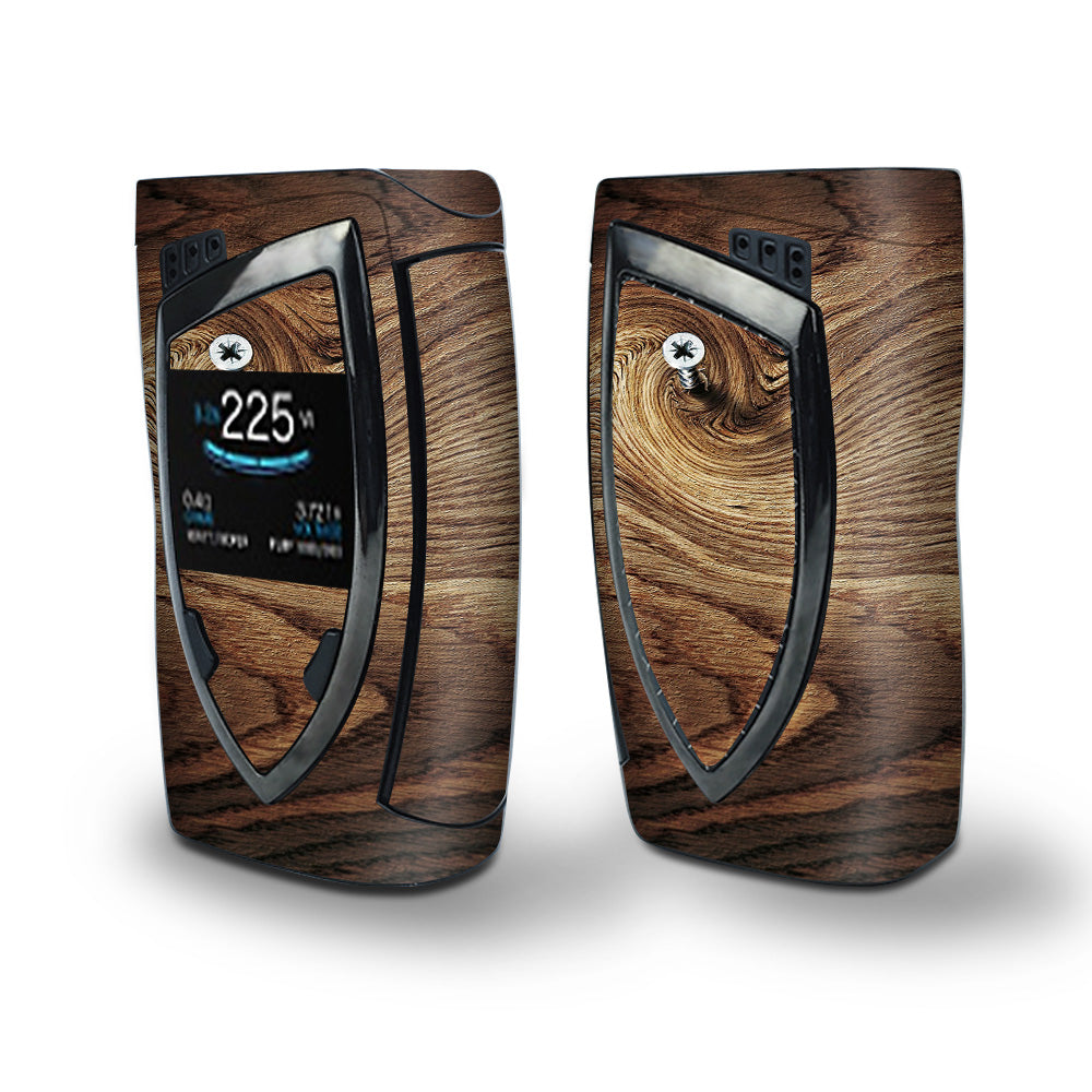 Skin Decal Vinyl Wrap for Smok Devilkin Kit 225w (includes TFV12 Prince Tank Skins) Vape Skins Stickers Cover / Dark Wood Knot Screw in Walnut