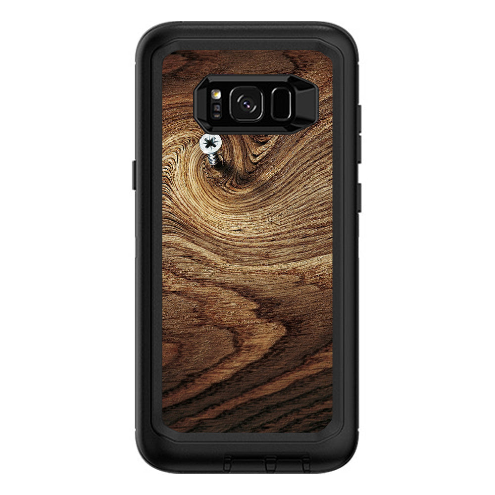  Dark Wood Knot Screw In Walnut Otterbox Defender Samsung Galaxy S8 Plus Skin