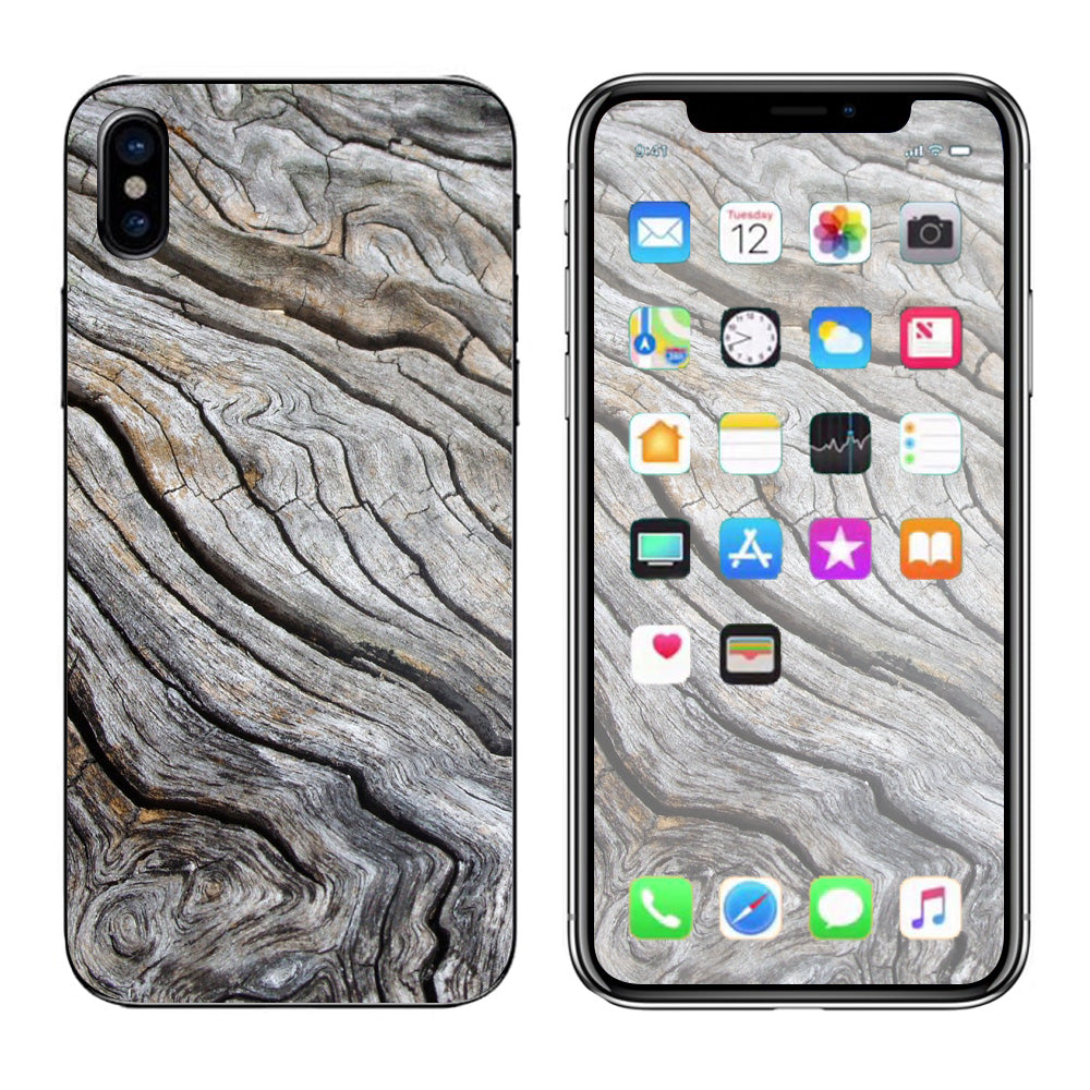  Drift Wood Reclaimed Oak Log Apple iPhone X Skin