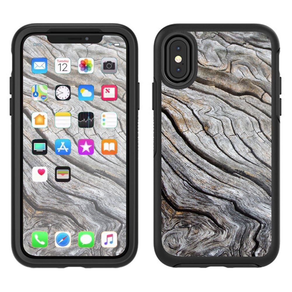  Drift Wood Reclaimed Oak Log Otterbox Defender Apple iPhone X Skin