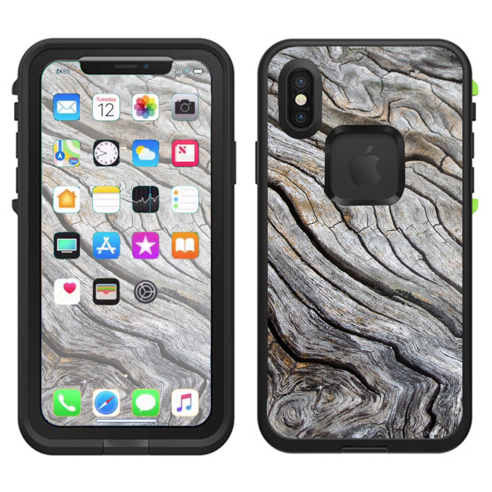  Drift Wood Reclaimed Oak Log Lifeproof Fre Case iPhone X Skin