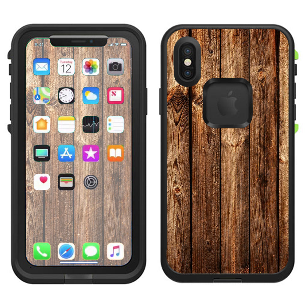  Wood Panels Cherry Oak Lifeproof Fre Case iPhone X Skin
