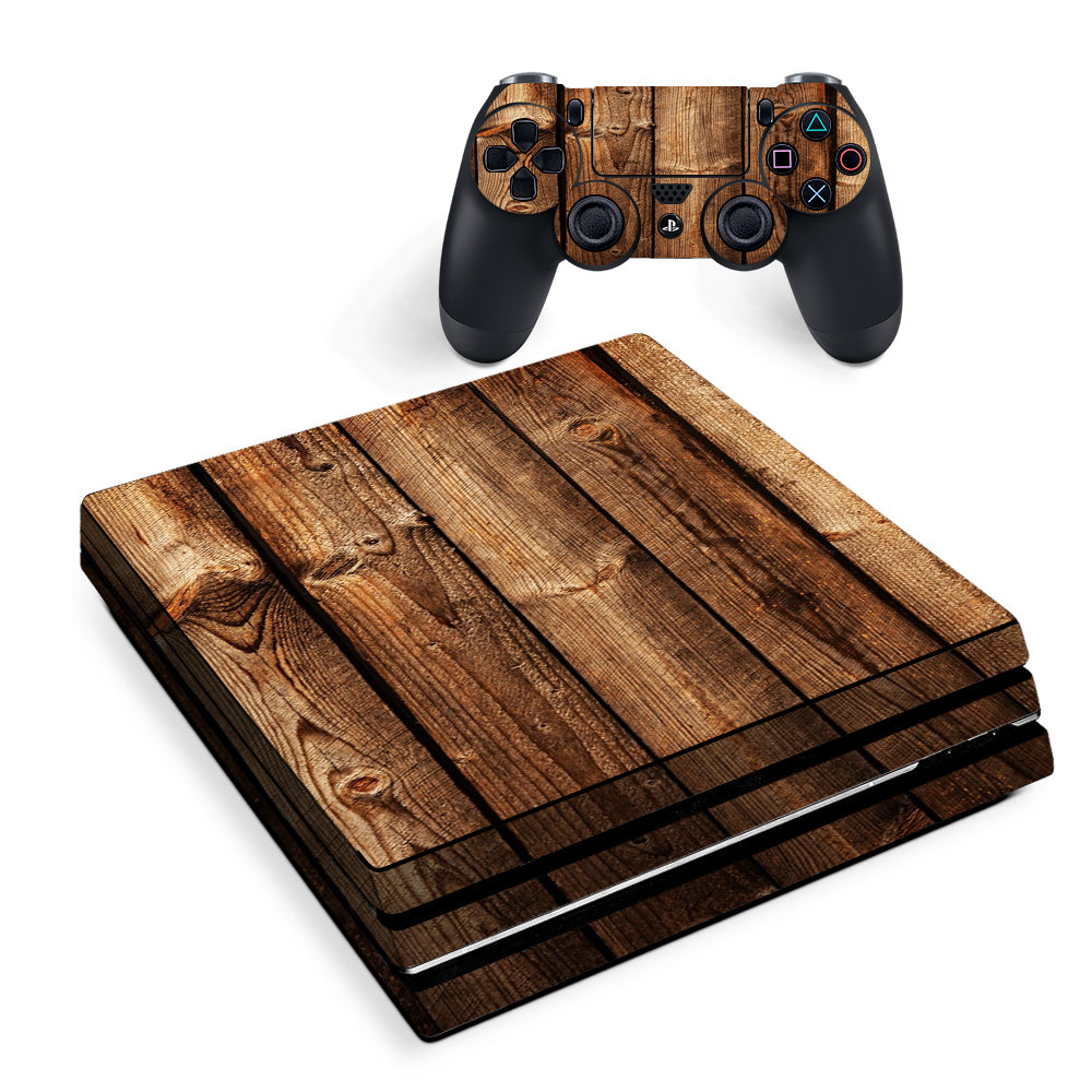 Wood Panels Cherry Oak Sony PS4 Pro Skin