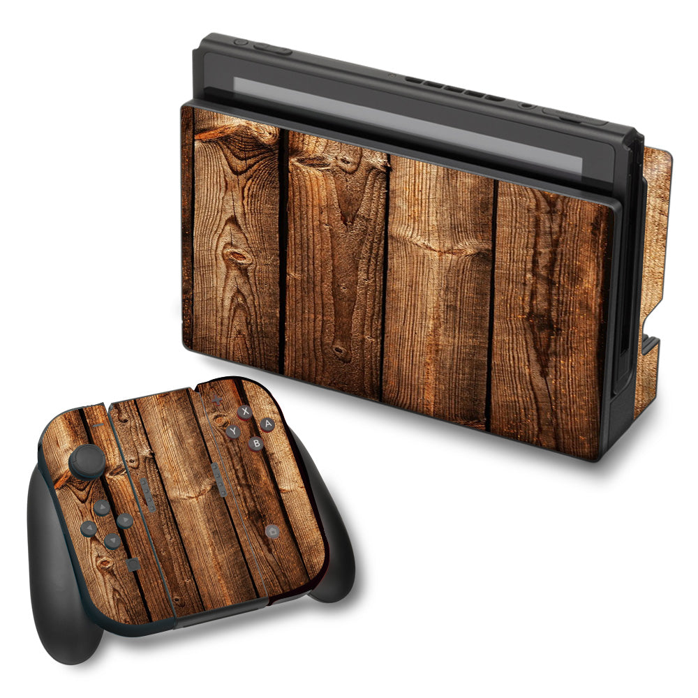  Wood Panels Cherry Oak Nintendo Switch Skin