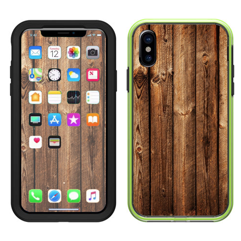  Wood Panels Cherry Oak Lifeproof Slam Case iPhone X Skin