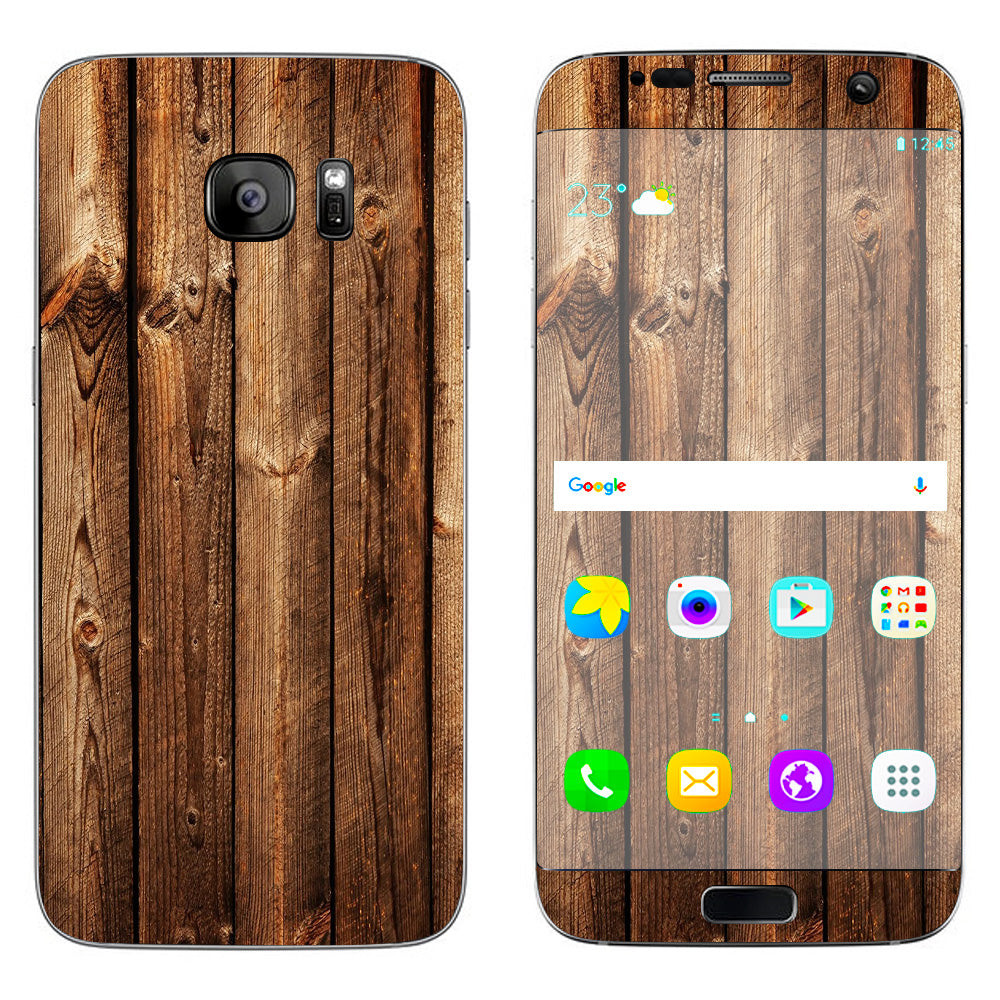  Wood Panels Cherry Oak Samsung Galaxy S7 Edge Skin