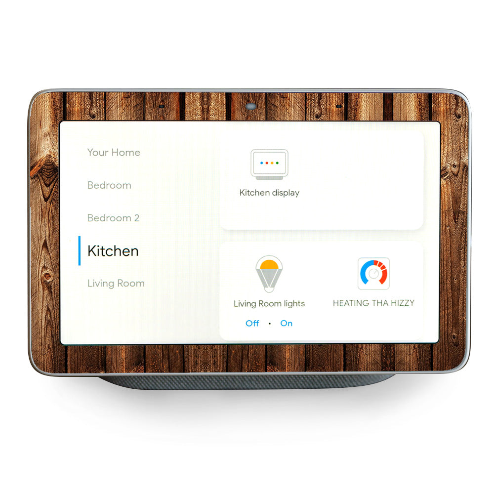 Wood Panels Cherry Oak Google Home Hub Skin