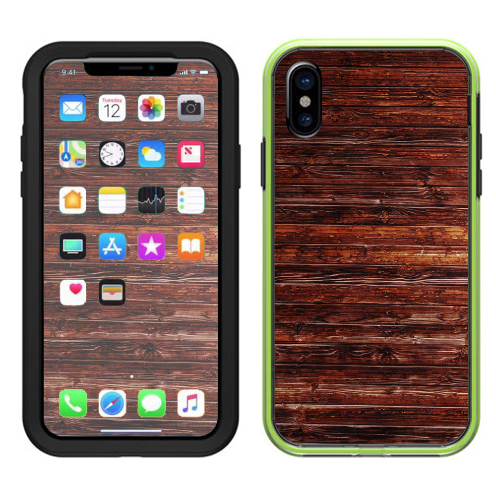  Redwood Design Aged Reclaimed Lifeproof Slam Case iPhone X Skin