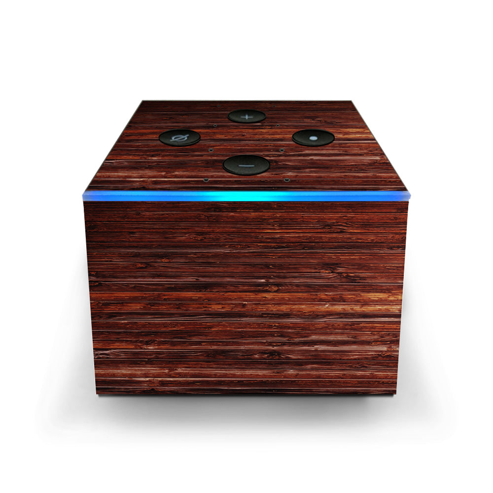  Redwood Design Aged Reclaimed Amazon Fire TV Cube Skin
