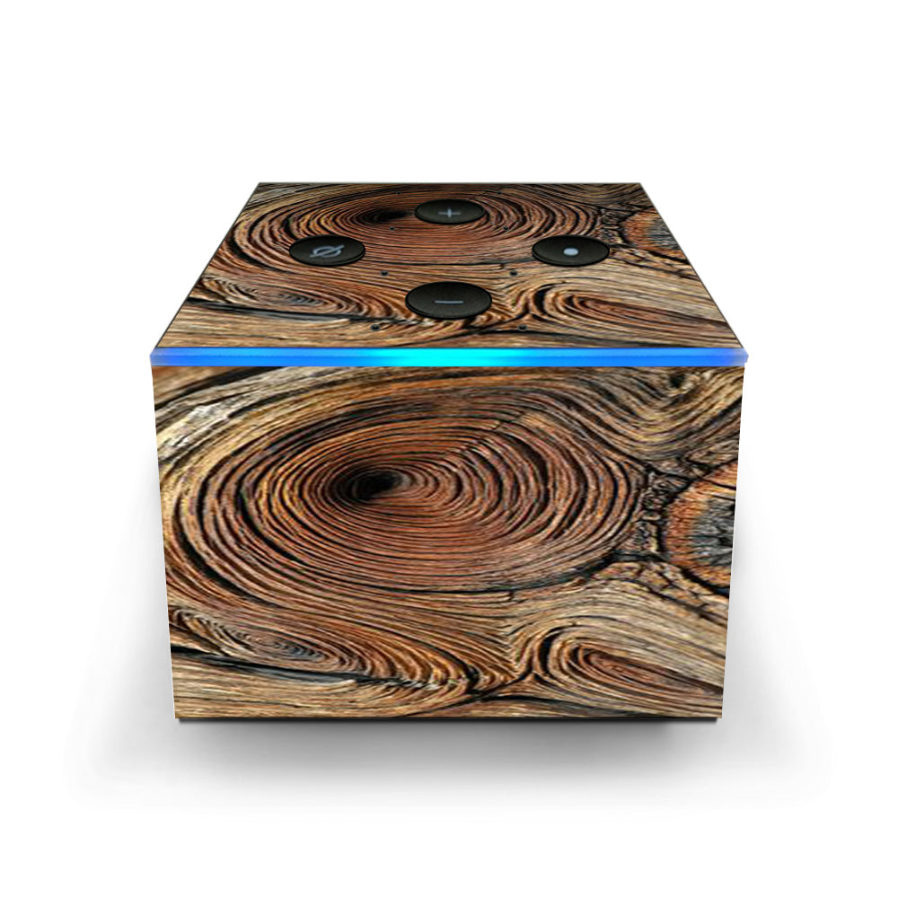  Wood Knot Swirl Log Outdoors Amazon Fire TV Cube Skin
