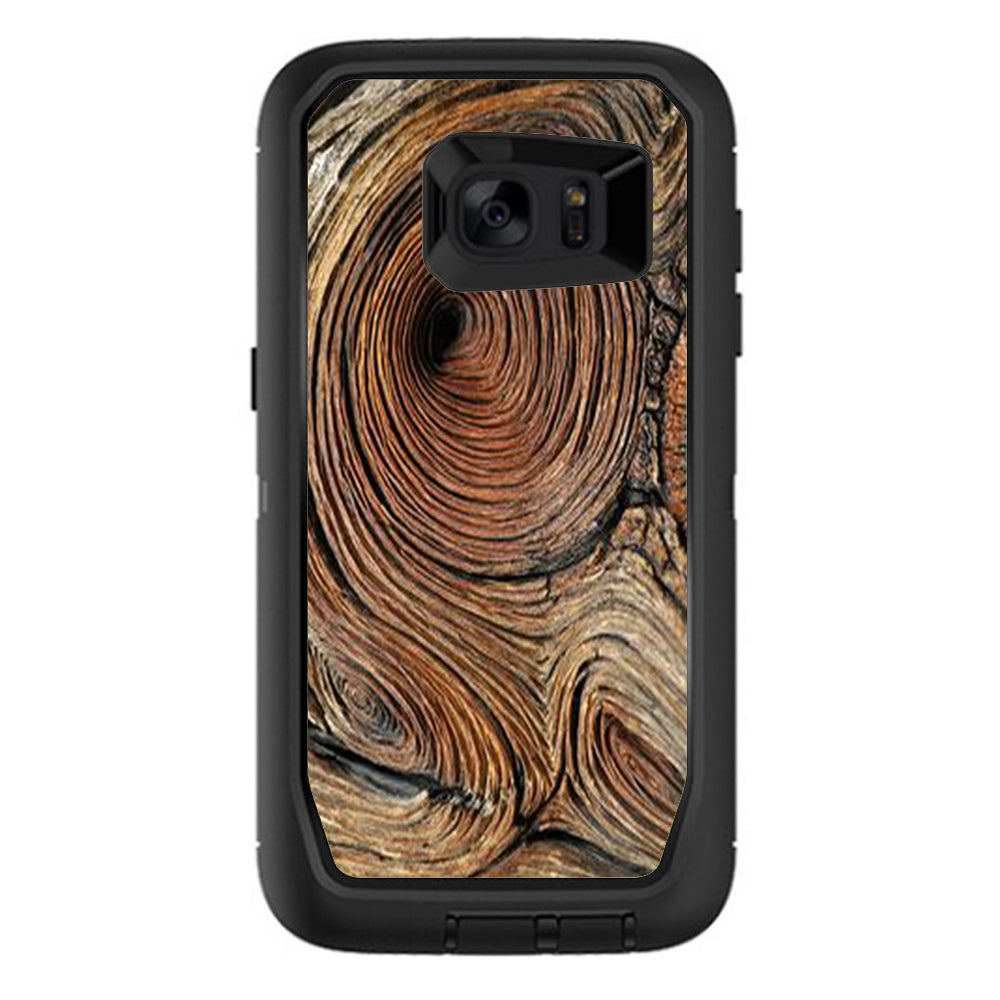  Wood Knot Swirl Log Outdoors Otterbox Defender Samsung Galaxy S7 Edge Skin
