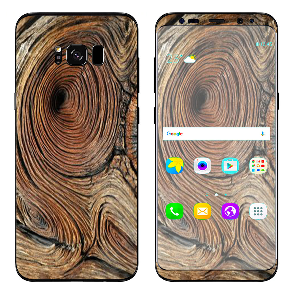  Wood Knot Swirl Log Outdoors Samsung Galaxy S8 Plus Skin