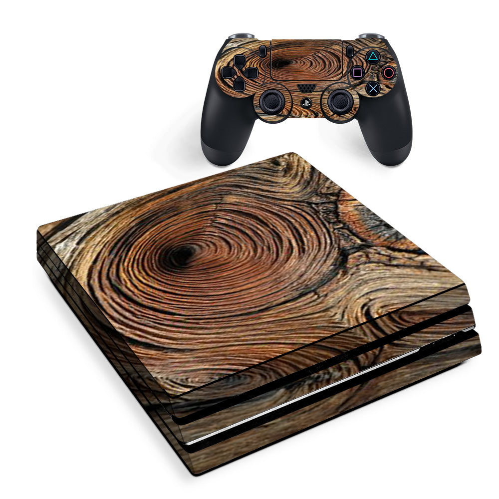 Wood Knot Swirl Log Outdoors Sony PS4 Pro Skin