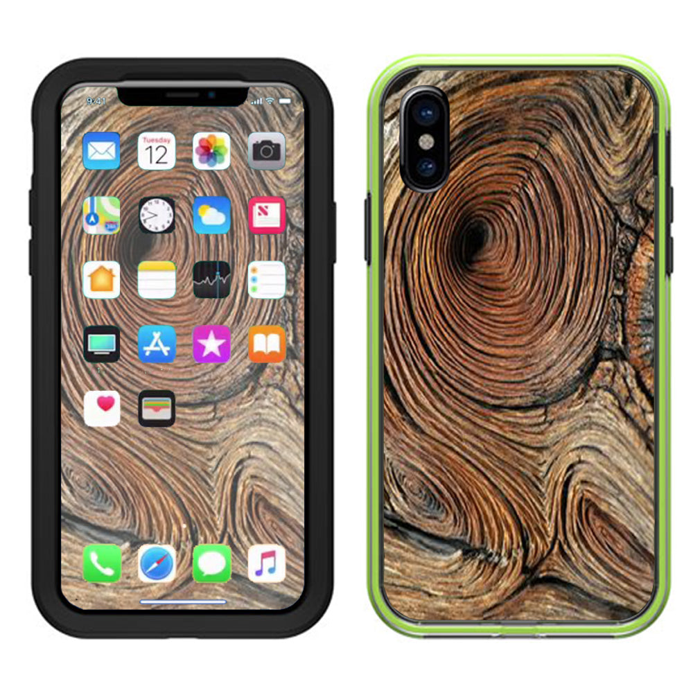 Wood Knot Swirl Log Outdoors Lifeproof Slam Case iPhone X Skin