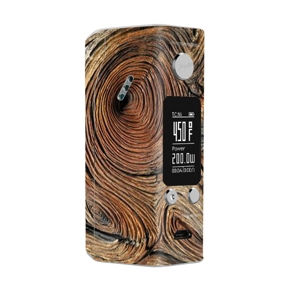  Wood Knot Swirl Log Outdoors Wismec Reuleaux RX200S Skin