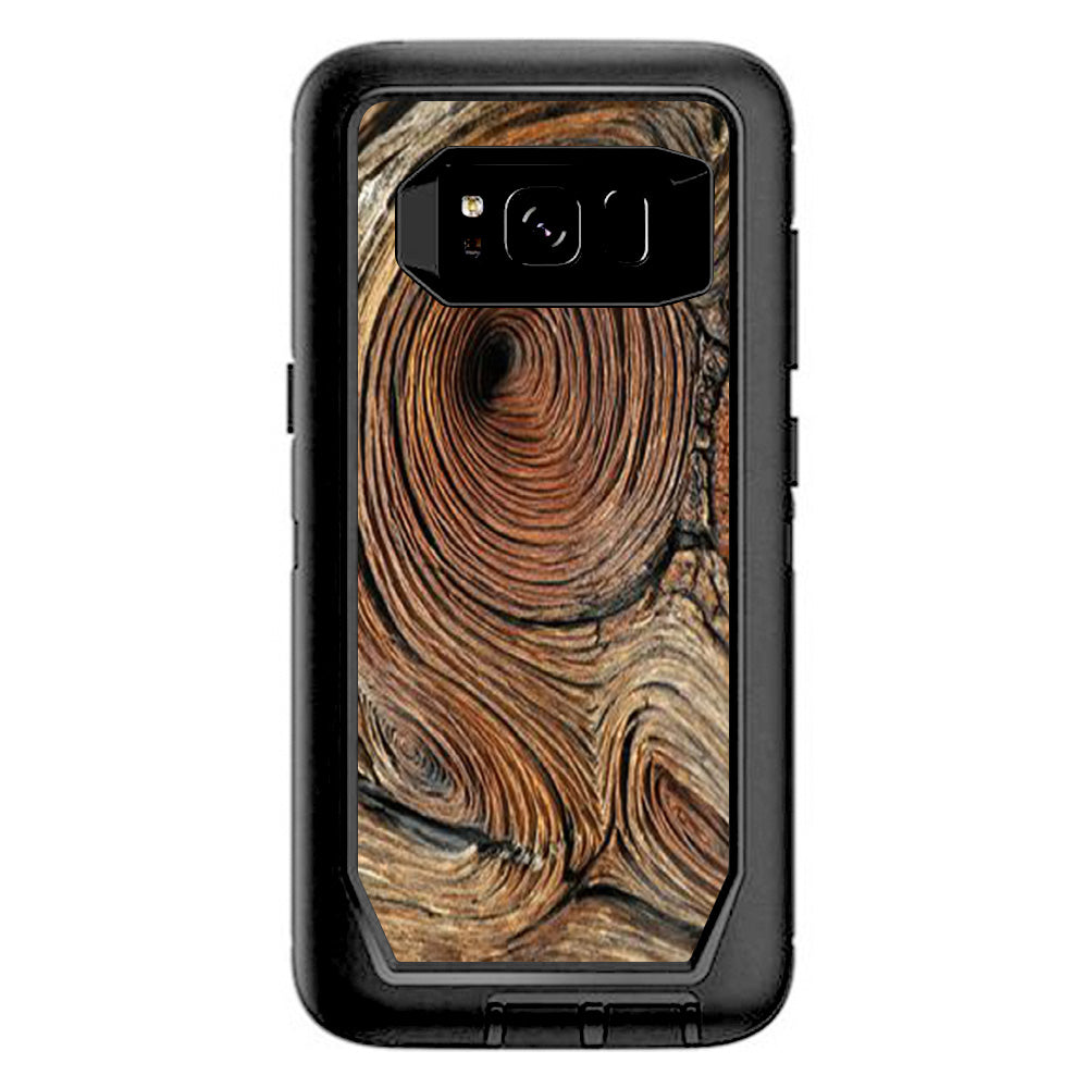  Wood Knot Swirl Log Outdoors Otterbox Defender Samsung Galaxy S8 Skin