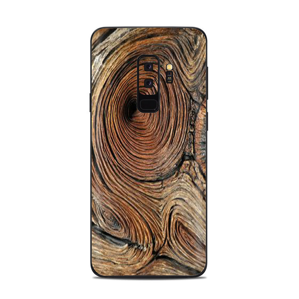  Wood Knot Swirl Log Outdoors Samsung Galaxy S9 Plus Skin