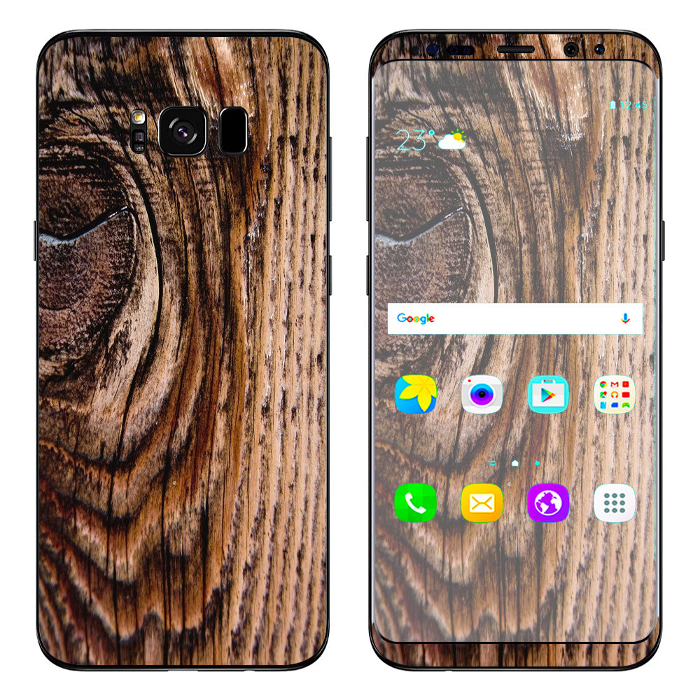  Wood Panel Mahogany Knot Solid Samsung Galaxy S8 Plus Skin