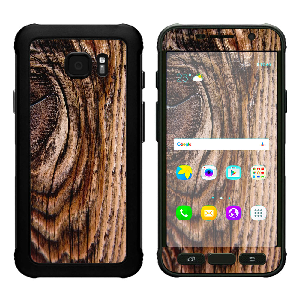  Wood Panel Mahogany Knot Solid Samsung Galaxy S7 Active Skin