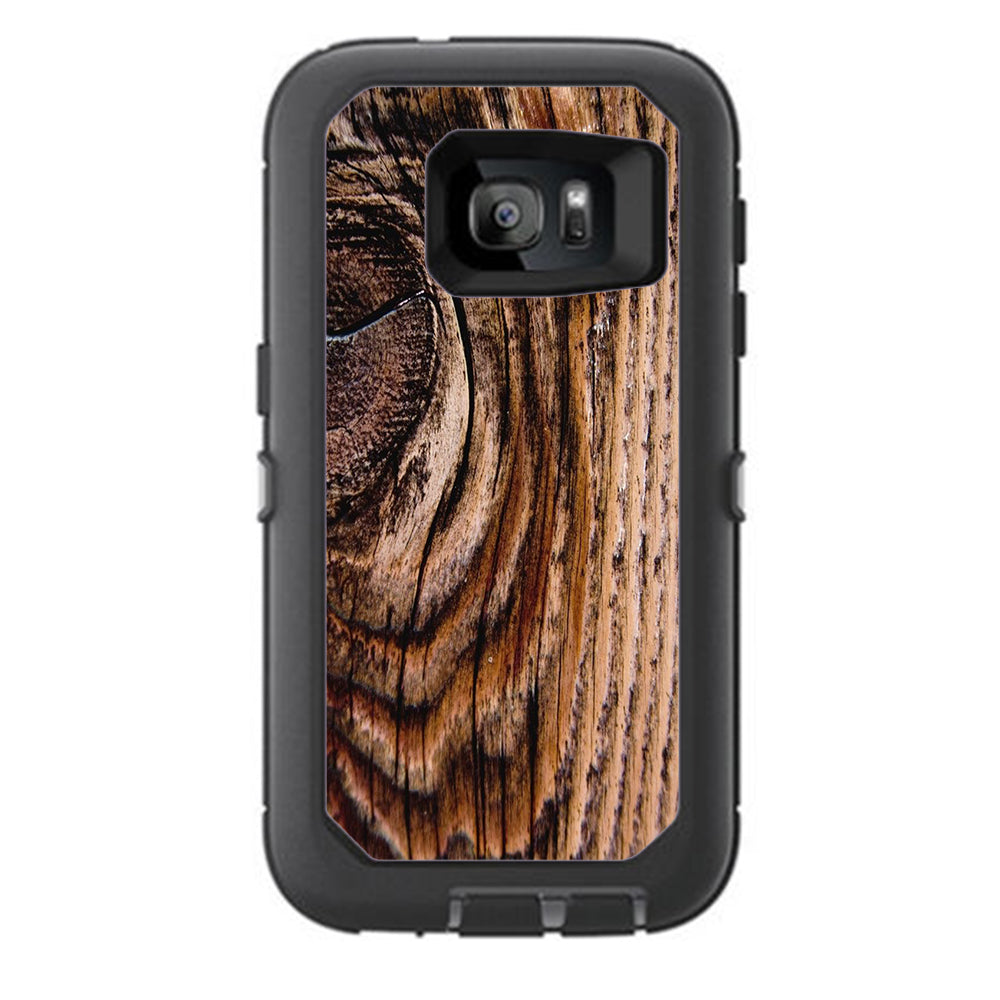  Wood Panel Mahogany Knot Solid Otterbox Defender Samsung Galaxy S7 Skin