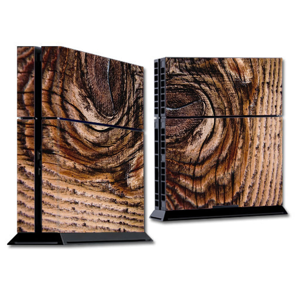  Wood Panel Mahogany Knot Solid Sony Playstation PS4 Skin