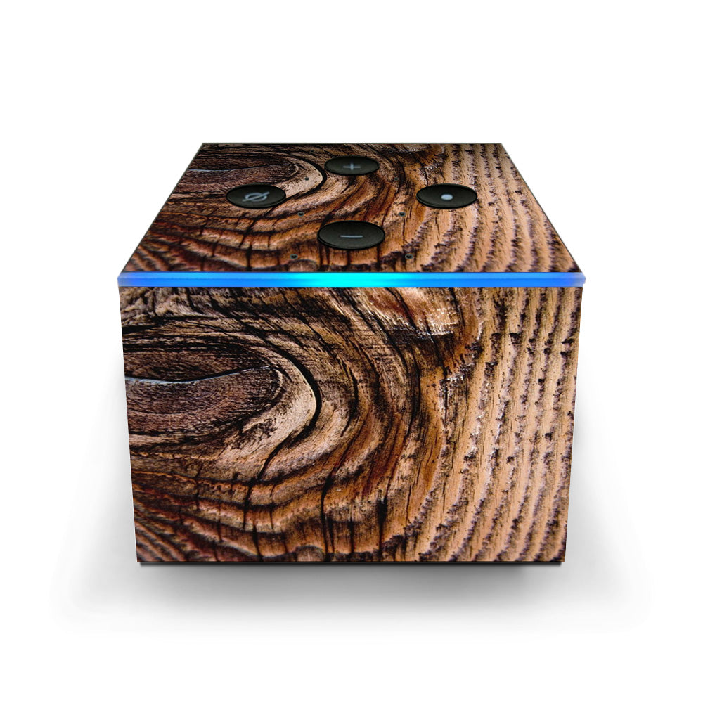  Wood Panel Mahogany Knot Solid Amazon Fire TV Cube Skin