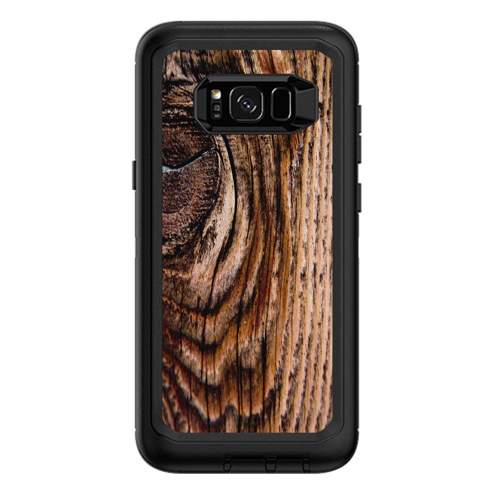  Wood Panel Mahogany Knot Solid Otterbox Defender Samsung Galaxy S8 Plus Skin